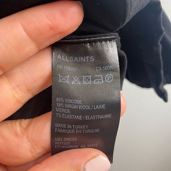 AllSaints Mel Italian Cloth Collared Shirt Mini Dress - Picture 10 of 14